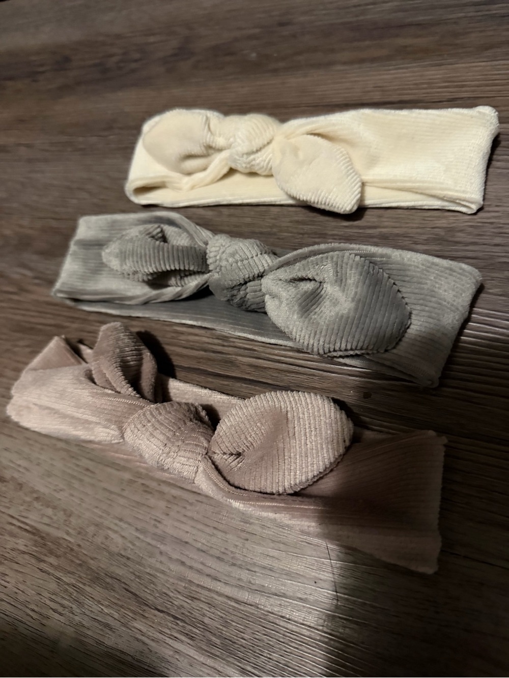 Neutral Corduroy Knot Headbands - 3 Pack